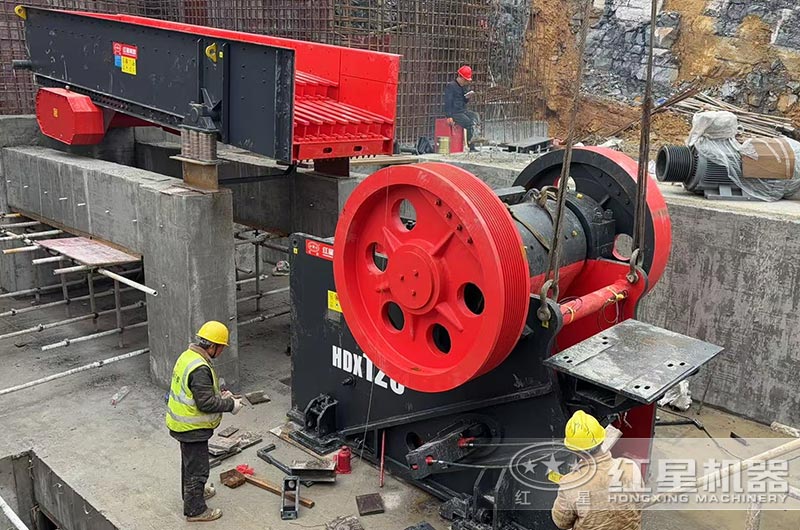 破碎生產線安裝現場 破碎生產線安裝現場