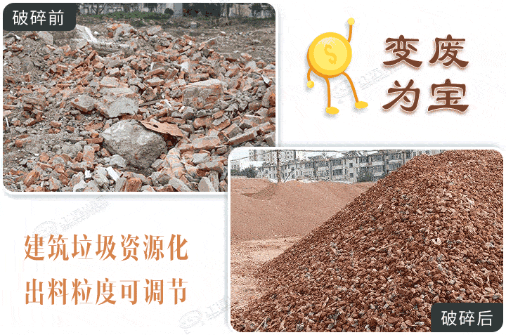 建筑垃圾破碎前后，還能運用到建筑骨料中